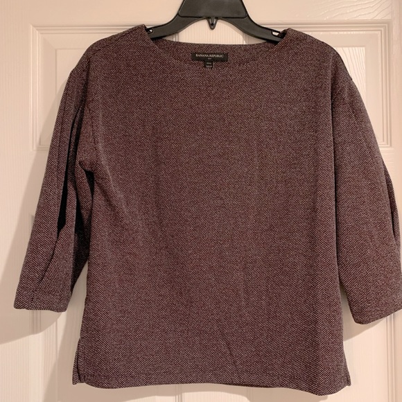 Banana Republic Envelope Sleeve Burgundy Top - Picture 3 of 6